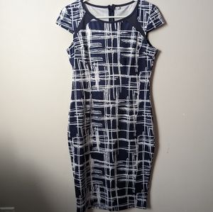 Blue & White Patterned Dress